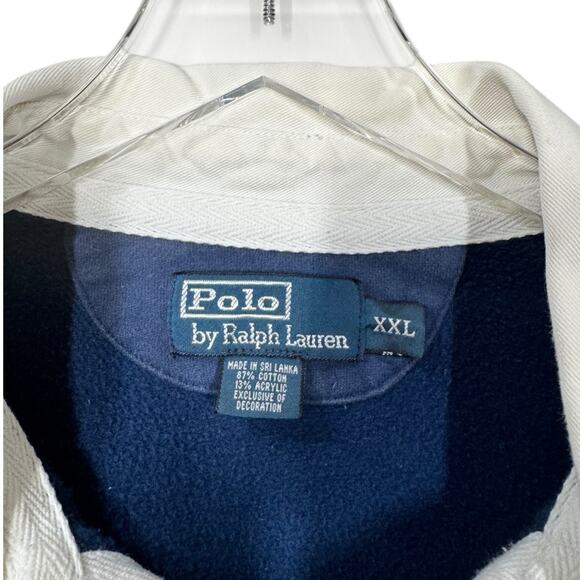 Polo Ralph Lauren Men's Rugby Sweatshirt XXL Pullover Blue Green Orange Pony - Picture 4 of 5